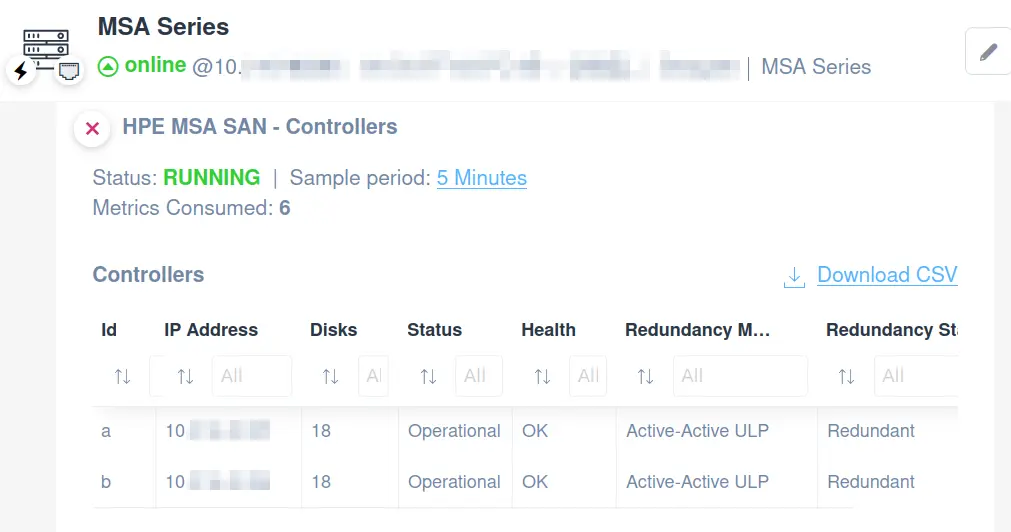 HPE MSA SAN Controllers